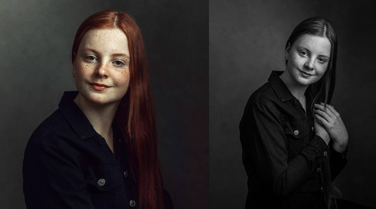 red head teen actor photo for Studio Headshots