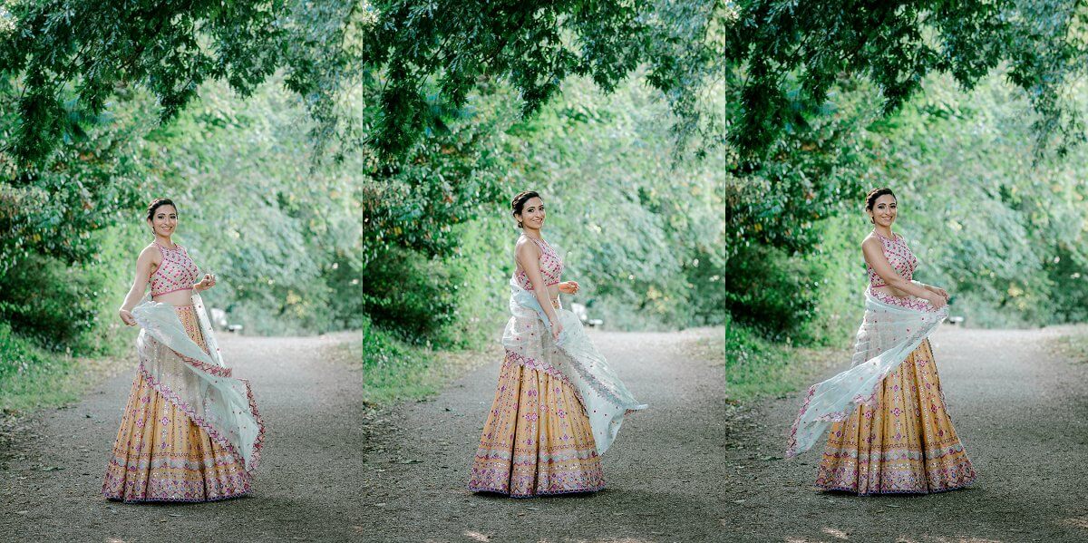 wedding gown woman dancing
