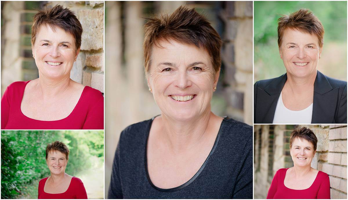 Professional LinkedIn Headshots of a confident woman against a neutral background